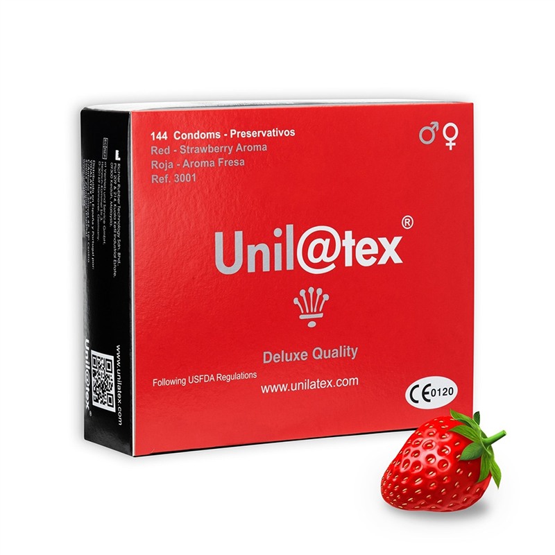 Unil@tex Condoms Unil@tex Red-Strawberry 144pcs Condoms