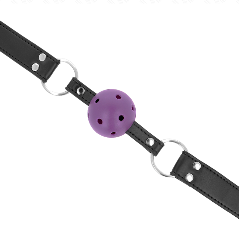 Ball Gag KINK Double Rivet Purple