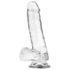 Jelly Dildo με Όρχεις XRAY 18.5cm Διαφανές XRAY Jelly Dildo με Όρχεις XRAY 18.5cm Διαφανές Jelly