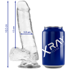 Jelly Dildo με Όρχεις XRAY 18.5cm Διαφανές XRAY Jelly Dildo με Όρχεις XRAY 18.5cm Διαφανές Jelly