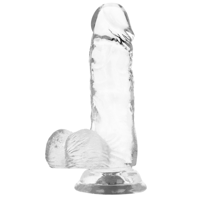 Jelly Dildo with Balls XRAY 15.5cm Clear