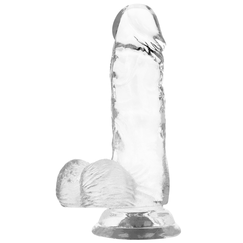 Jelly Dildo with Balls XRAY 15.5cm Clear