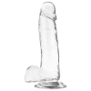 Jelly Dildo with Balls XRAY 20cm Clear