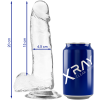 Jelly Dildo with Balls XRAY 20cm Clear