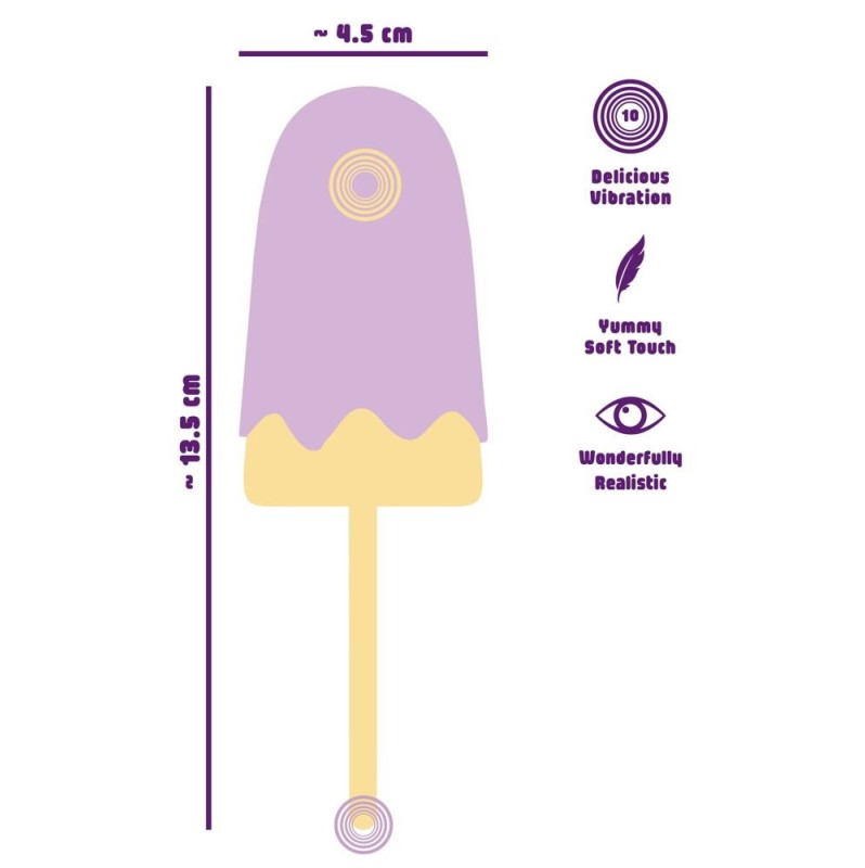 Clitoral Vibrator Vibrating Popsicle Purple
