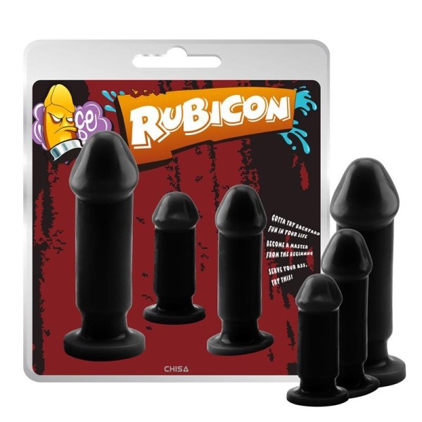 Butt Plug Set Chisa Evil Dark Black