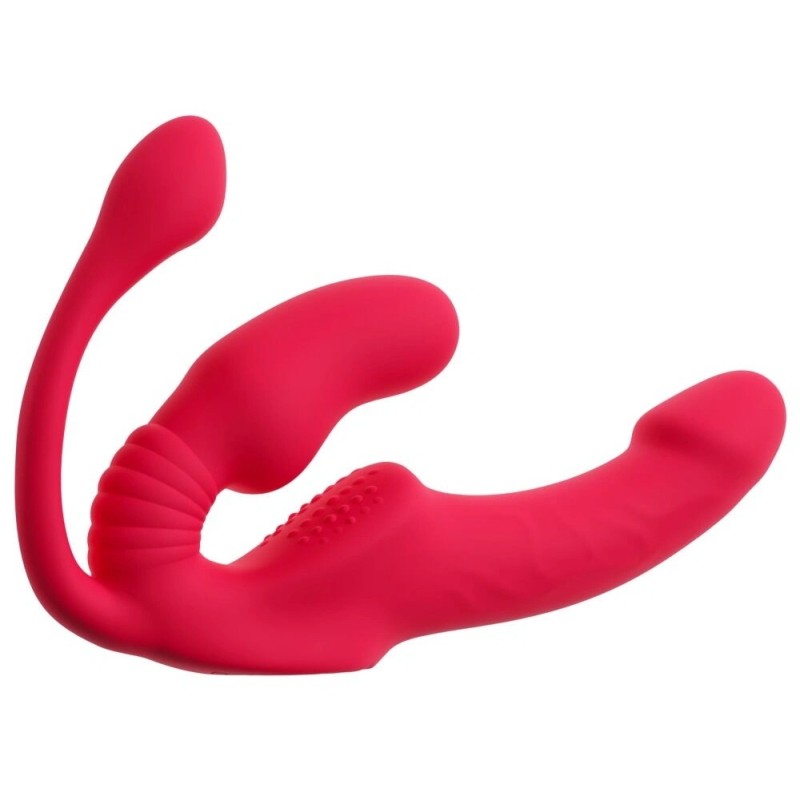 Γυναικείο Τριπλό Strapless Strap-On με Δόνηση You2Toys 23cm Κόκκινο You2Toys Γυναικείο Τριπλό Strapless Strap-On με Δόνηση You2Toys 23cm Κόκκινο Γυναικεία Strap-On