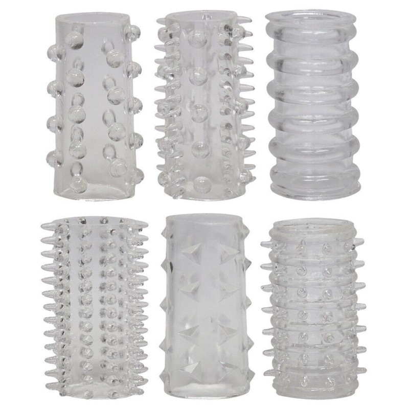 You2Toys Penis Sleeve Set You2Toys Red Roses 6 pcs Clear Penis Extenders