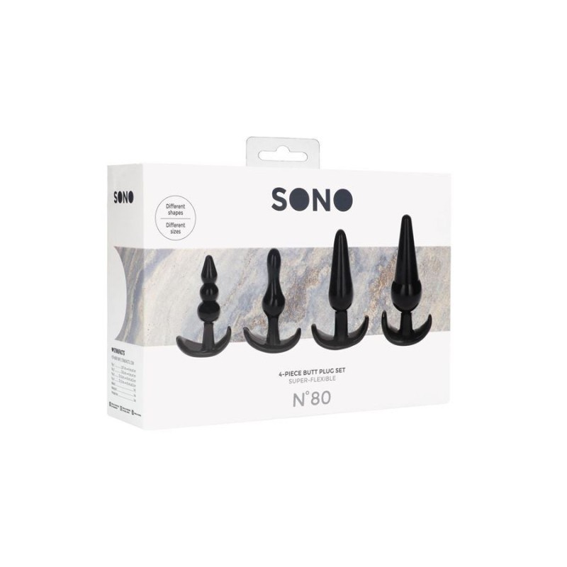 Sono Butt Plug Set Sono No. 80 Black Butt plug sets
