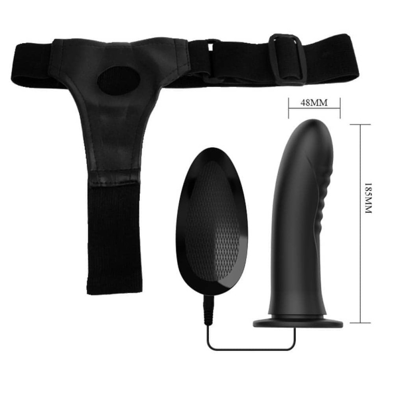 Pretty Love Strap-On με Δόνηση Pretty Love Myron Μαύρο Γυναικεία Strap-On