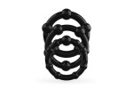  Cock Ring Set Crushious Triple Bead 3 pcs Black 