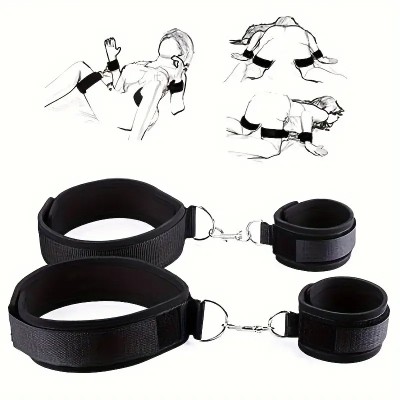Hand Leg Cuffs Love Market Black Hand Leg Cuffs Love Market Black