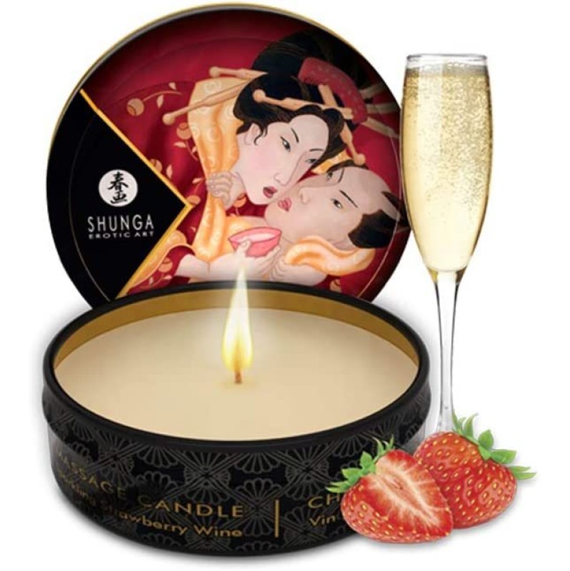 Massage Candle Shunga Sparking Strawberry Wine