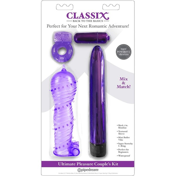 Erotic Set Pipedream Classix Ultimate Pleasure Couples Kit Purple