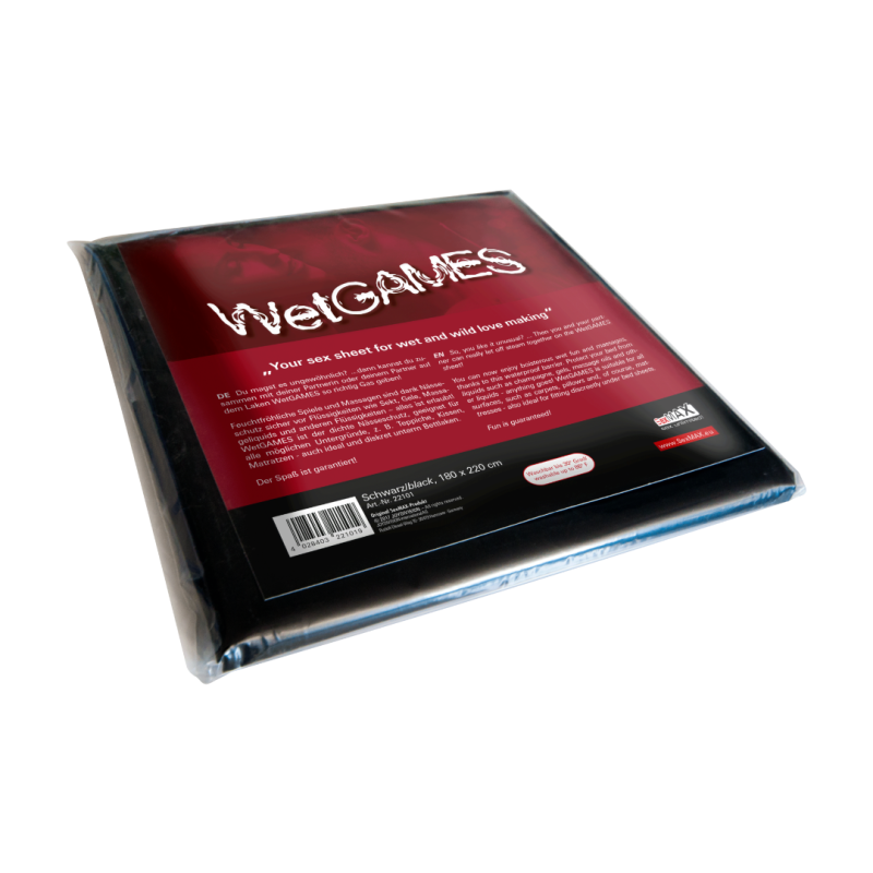 Bed Sheet JoyDivision Wet Games 180cm x 220cm Black Joydivision Bed Sheet JoyDivision Wet Games 180cm x 220cm Black Wet Games