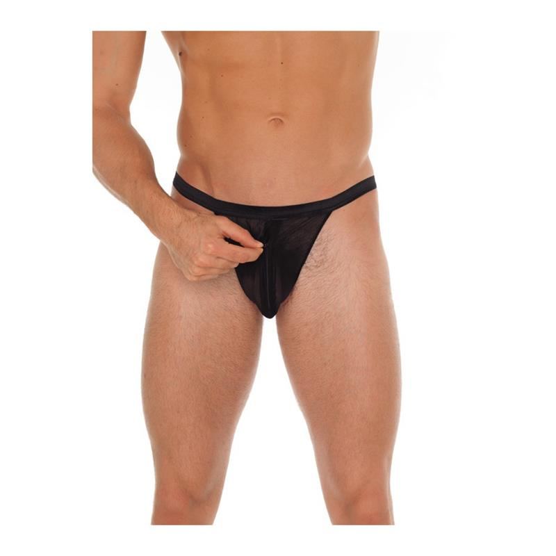Mens String with Zipper Amorable Black Amorable Mens String with Zipper Amorable Black Strings