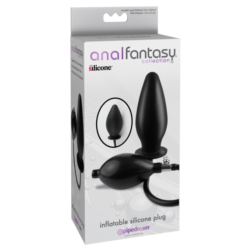 Anal Fantasy Πρωκτική Σφήνα Φουσκωτή Anal Fantasy Inflatable Μαύρη Σφήνες χωρίς δόνηση