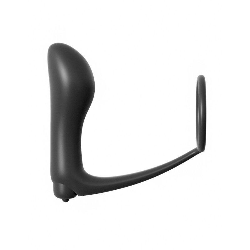 Anal Fantasy Cockring with Vibrating Plug Ass-Gasm Black Prostate Stimulators