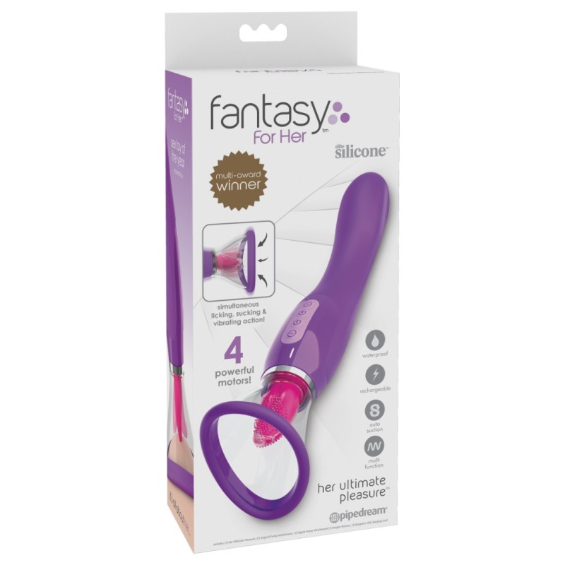 Pleasure Pump with G-Spot Vibrator Ultimate Pleasure Purple Fantasy For Her Pleasure Pump with G-Spot Vibrator Ultimate Pleasure Purple Clit Toys