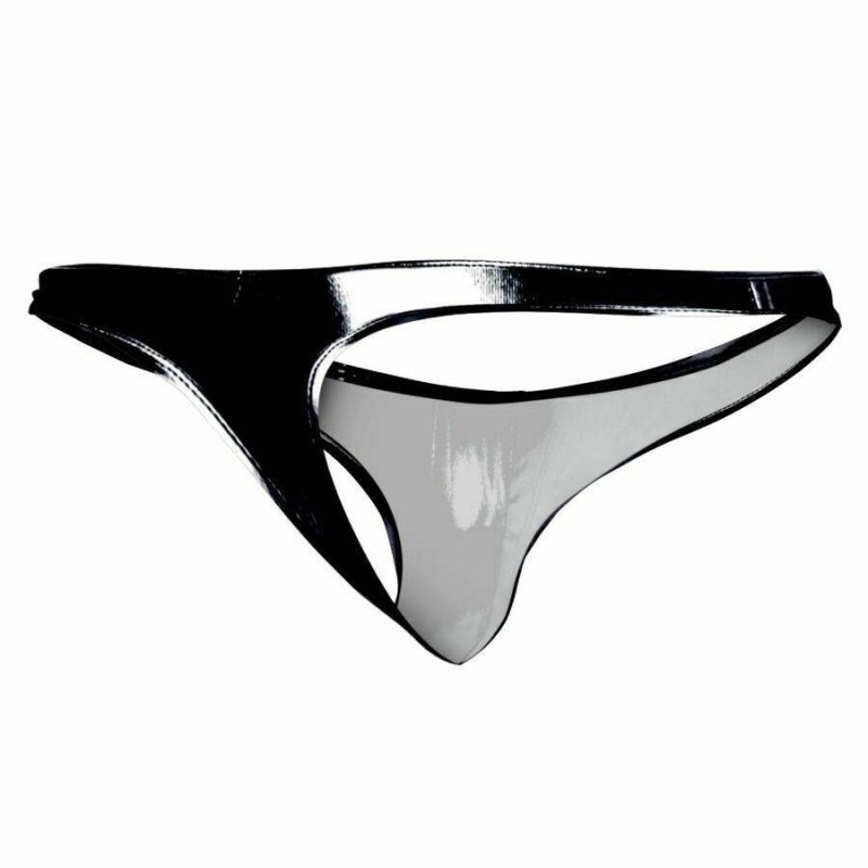 Cut4men Ανδρικό Στρινγκ Cut4men Provocative Skai Μαύρο Strings