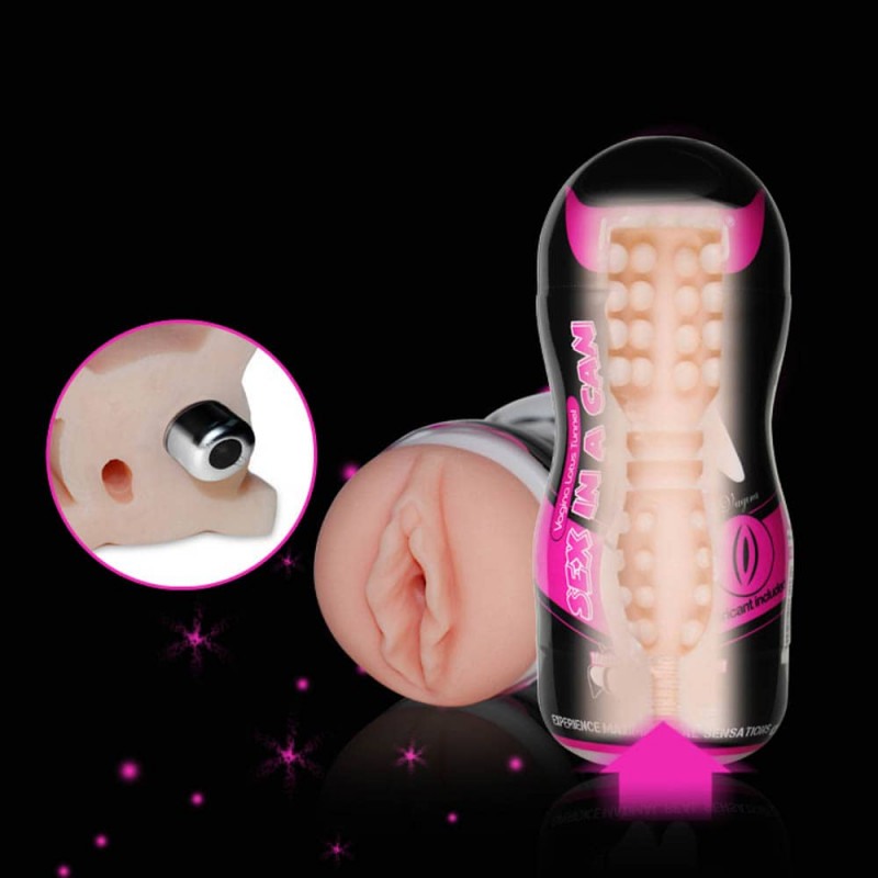 Lovetoy Αυνανιστήρι Αιδοίο Με Δόνηση Lovetoy Sex In A Can 1 Μπεζ Αυνανιστήρια με δόνηση