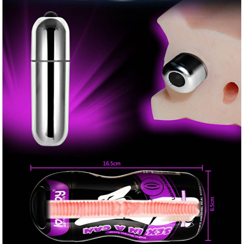 Lovetoy Αυνανιστήρι Αιδοίο Με Δόνηση Lovetoy Sex In A Can 2 Μπεζ Αυνανιστήρια με δόνηση