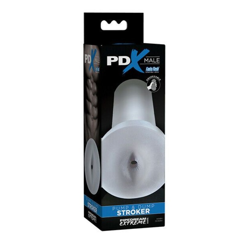 Male Anus Stroker PDX Male Pump and Dump Clear Pipedream Extreme Male Anus Stroker PDX Male Pump and Dump Clear With anus opening