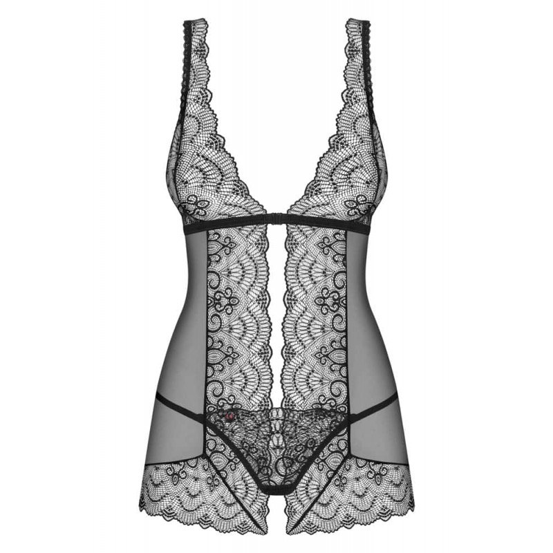 Obsessive Babydoll & Στρινγκ Obsessive Firella Μαύρο Babydolls