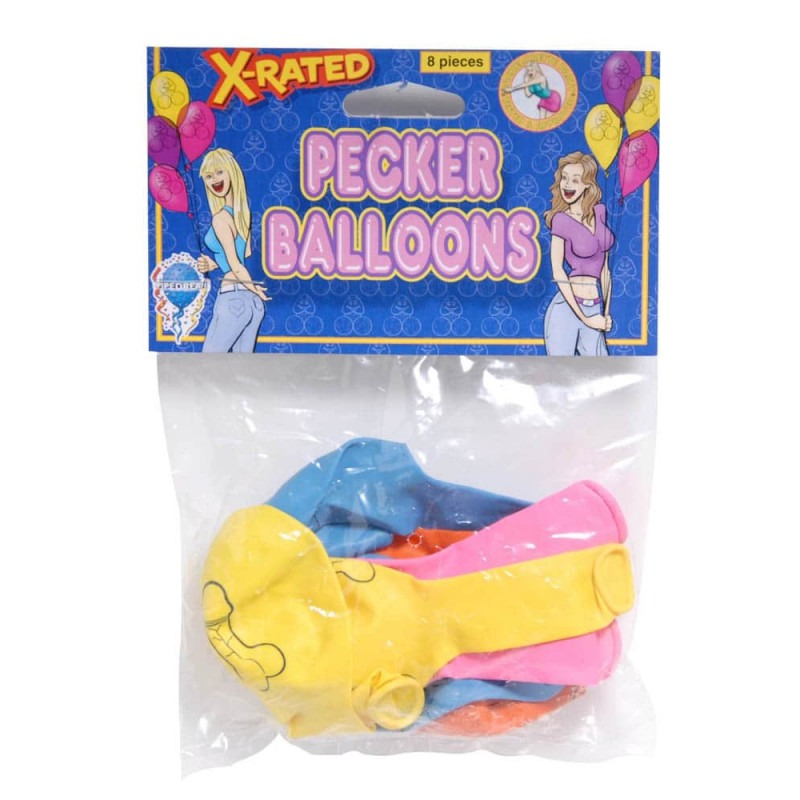 Pipedream Bachelorette Party Balloons Pipedream X-Rated Pecker 8pcs Party Gags