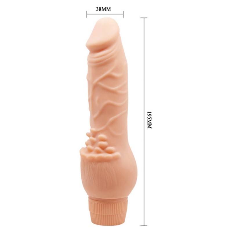 Baile Realistic Vibrator Barbara Clark Multi-Speed 19.5cm Nude Realistic
