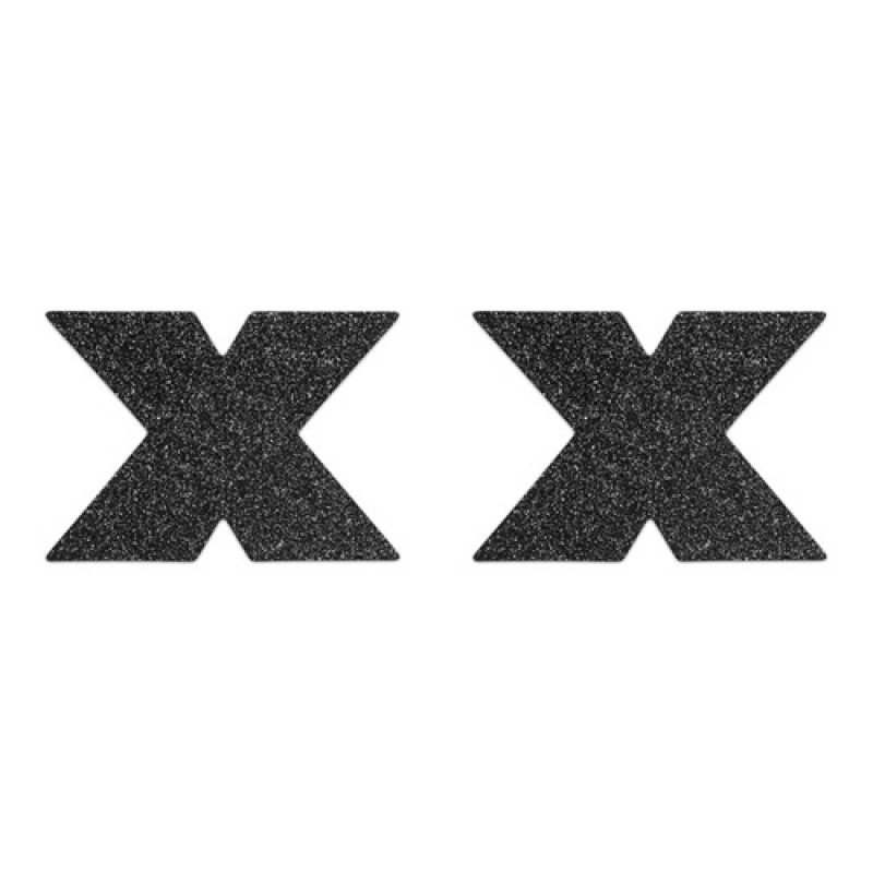 Bijoux Indiscrets Αυτοκόλλητα Θηλών Bijoux Indiscrets Flash Cross Μαύρα Διακοσμητικά Θηλών