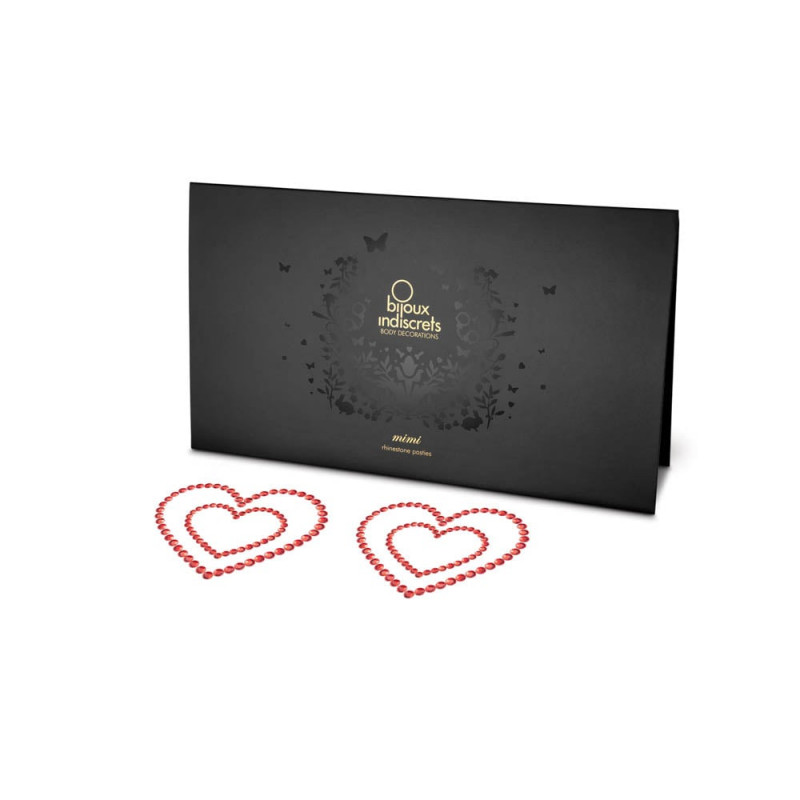 Αυτοκόλλητα Θηλών Bijoux Indiscrets Mimi Heart Κόκκινα Bijoux Indiscrets Αυτοκόλλητα Θηλών Bijoux Indiscrets Mimi Heart Κόκκινα Διακοσμητικά Θηλών
