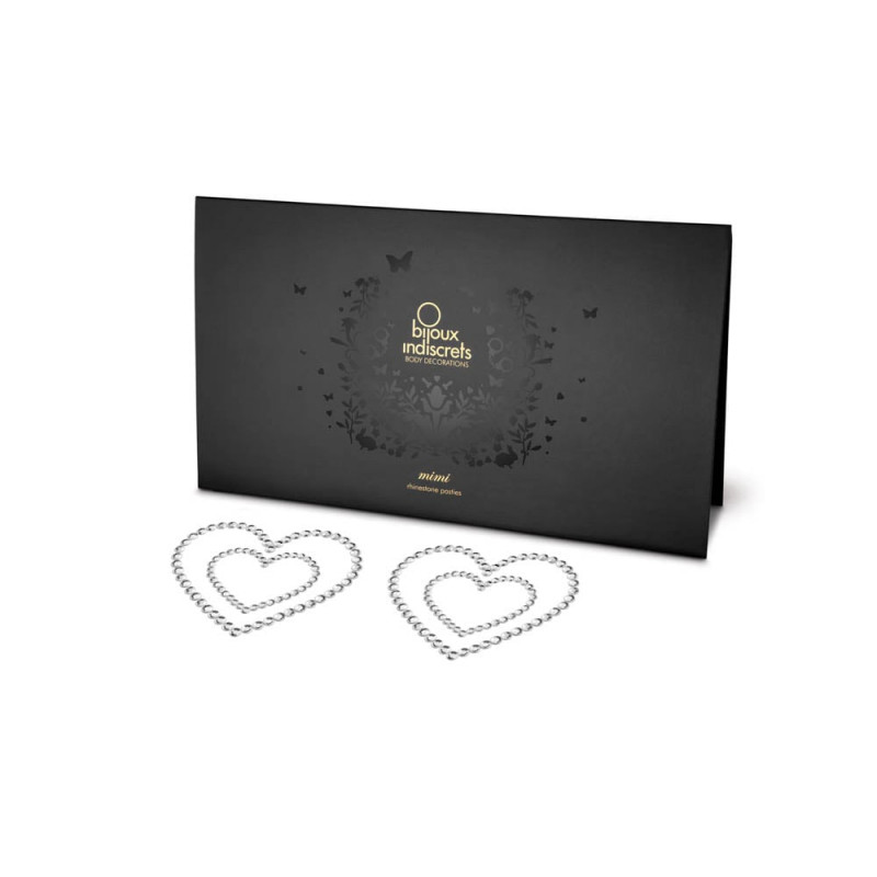 Αυτοκόλλητα Θηλών Bijoux Indiscrets Mimi Heart Ασημί Bijoux Indiscrets Αυτοκόλλητα Θηλών Bijoux Indiscrets Mimi Heart Ασημί Διακοσμητικά Θηλών