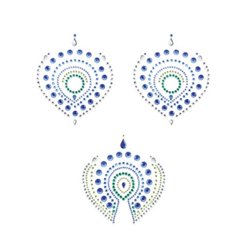 Bijoux Indiscrets Skin Jewelry Bijoux Indiscrets Flamboyant Green/Blue Nipple Covers