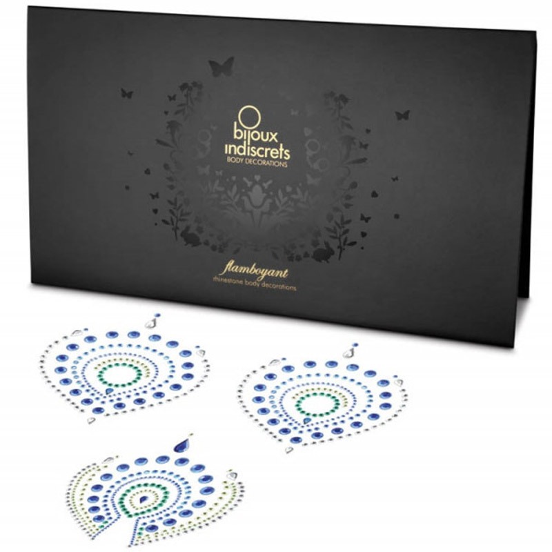 Bijoux Indiscrets Skin Jewelry Bijoux Indiscrets Flamboyant Green/Blue Nipple Covers