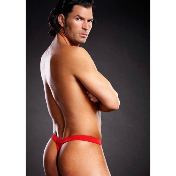 Mens Micro Thong Blue Line Performance Red