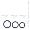 Boners 3 Ring Kit Boners Flat Gray Cock Rings