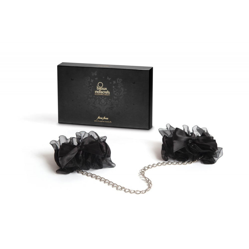 Bijoux Indiscrets Χειροπέδες Frou Frou Organza Bijoux Indiscrets Μαύρες Υφασμάτινες χειροπέδες