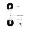 Shots Toys Furry Handcuffs Shots Black Metal handcuffs