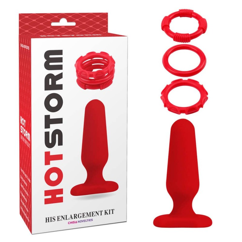 Πρωκτικό Σετ Chisa His Enlargement Kit Κόκκινο Chisa Πρωκτικό Σετ Chisa His Enlargement Kit Κόκκινο Σφήνες χωρίς δόνηση