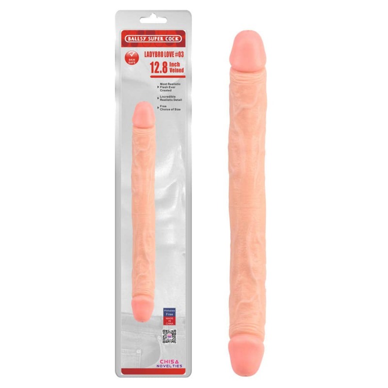 Διπλό Dildo Chisa Ladybro Love 32.5cm Μπεζ Chisa Διπλό Dildo Chisa Ladybro Love 32.5cm Μπεζ Διπλά
