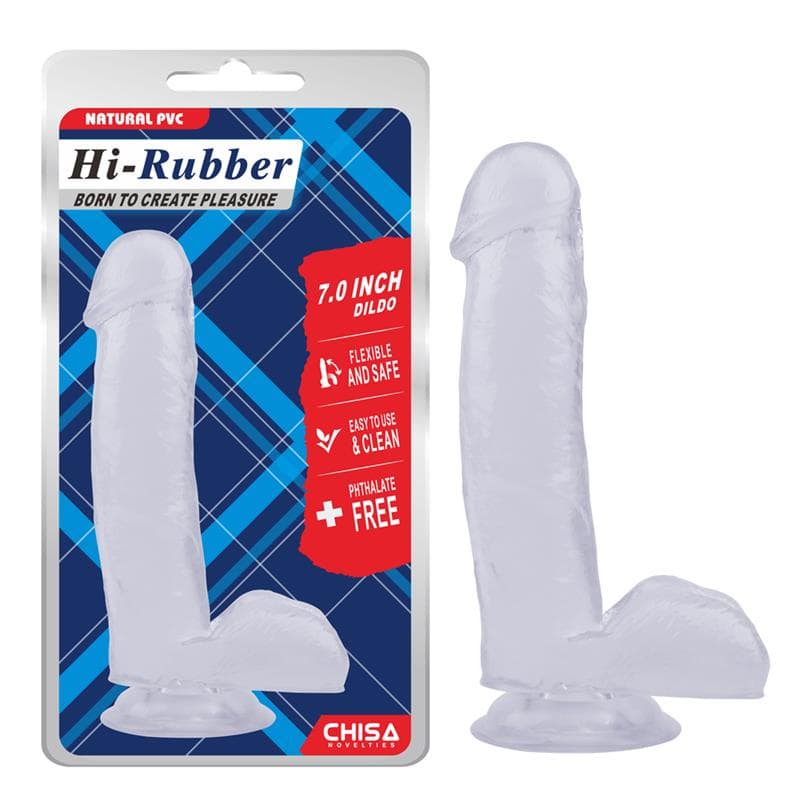 Jelly Dildo Chisa Hi-Rubber 17.5cm Διαφανές Chisa Jelly Dildo Chisa Hi-Rubber 17.5cm Διαφανές Jelly