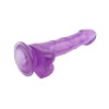 Chisa Jelly Dildo Chisa Hi-Rubber 19.5cm Μοβ Jelly