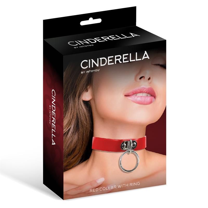Cinderella Κολάρο Cinderella με Κρίκο Κόκκινο Κολάρα