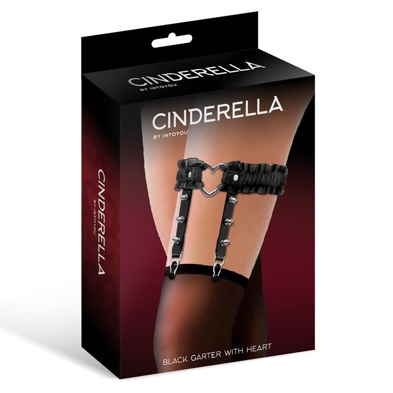 Καλτσοδέτα Cinderella με Καρδιά και Βολάν Μαύρη Cinderella Καλτσοδέτα Cinderella με Καρδιά και Βολάν Μαύρη Ζαρτιέρες & Καλτσοδέτες