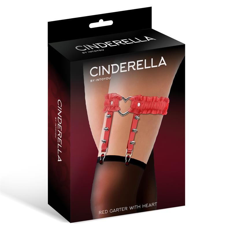 Garter Cinderella with Heart and Ruffles Red Cinderella Garter Cinderella with Heart and Ruffles Red Garters & Garter Belts