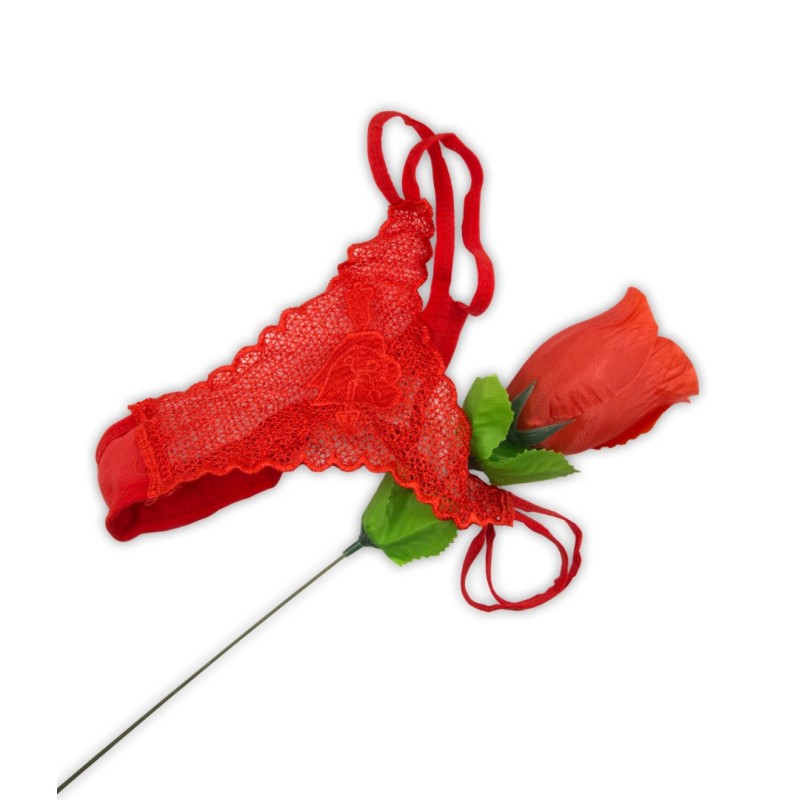 Rose with G-string Cottelli Collection Red Cottelli Collection Rose with G-string Cottelli Collection Red Strings