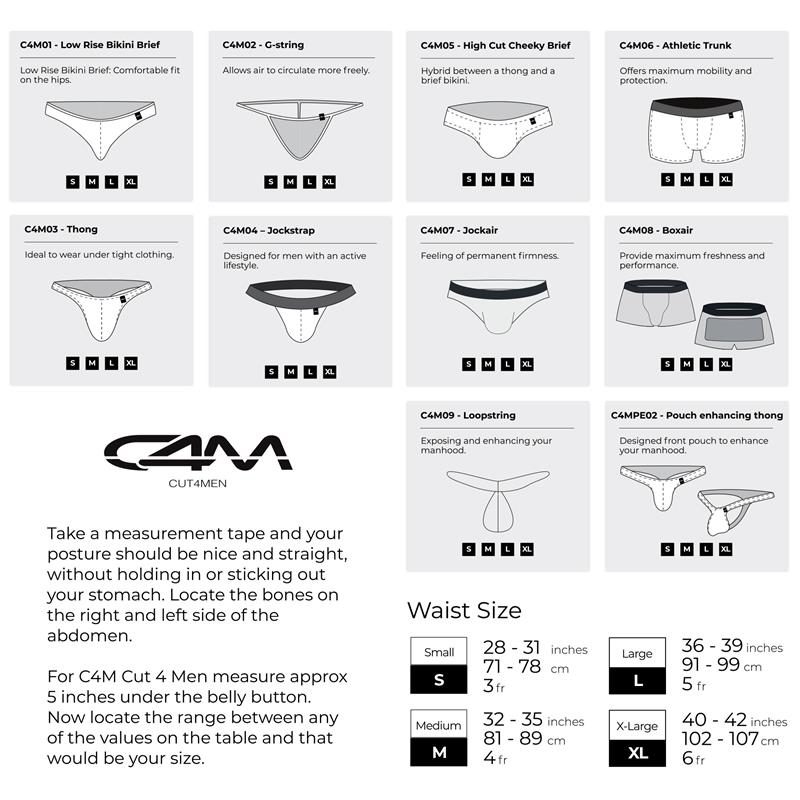 Cut4men Mens Cheeky Brief Cut4men Provocative Skai Silver Slips & Boxers
