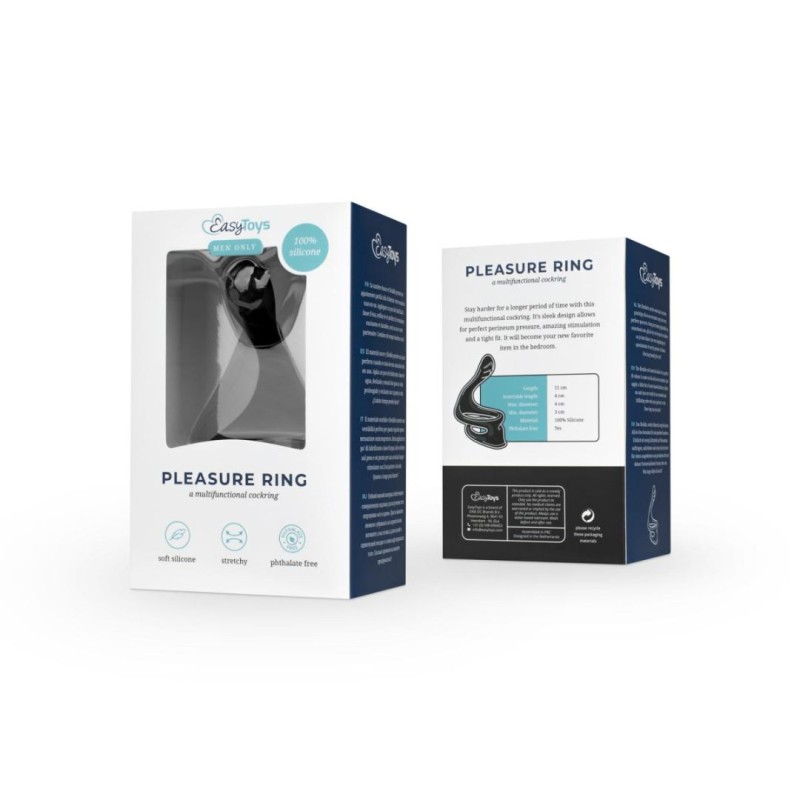 Δαχτυλίδι Πέους Easytoys Pleasure Μαύρο Easytoys – Men Only Δαχτυλίδι Πέους Easytoys Pleasure Μαύρο Δαχτυλίδια Πέους
