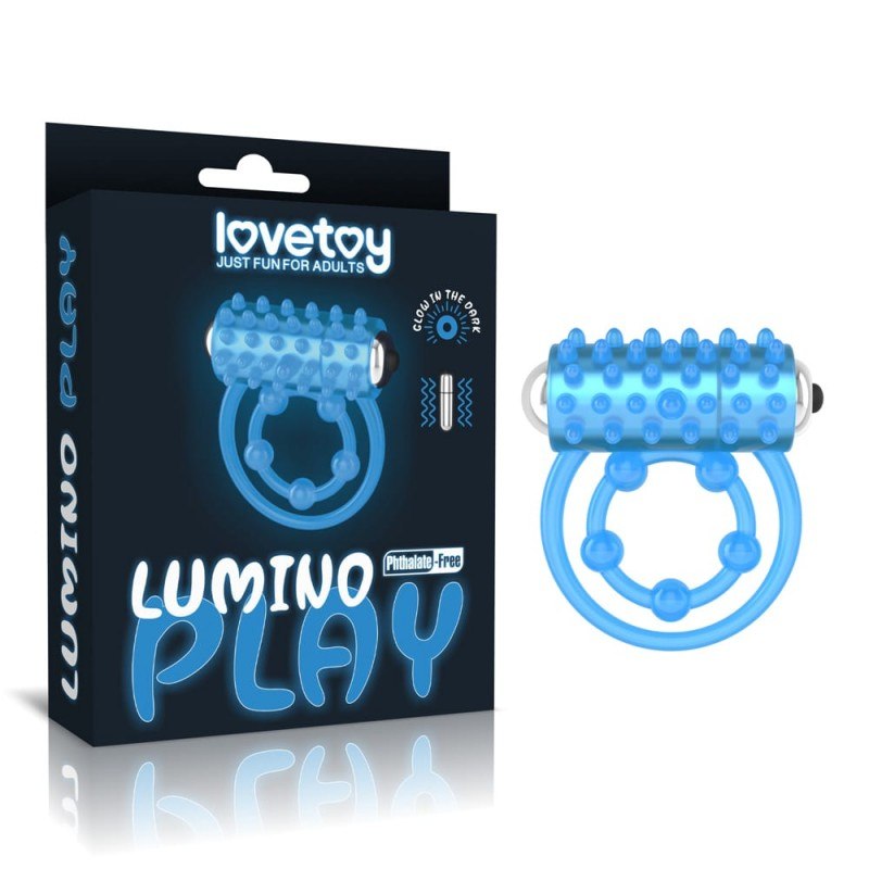 Lovetoy Δαχτυλίδι Πέους Φωσφοριζέ Lumino Play 2 Lovetoy Μπλε Δαχτυλίδια Πέους